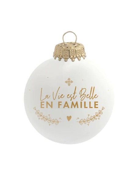 Boule de Noël La vie est belle en famille - Baubels