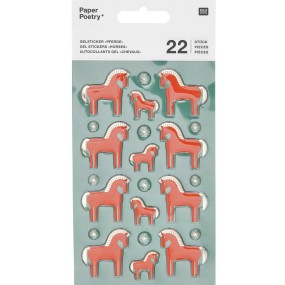 22 autocollants gels chevaux - Rico Design 2