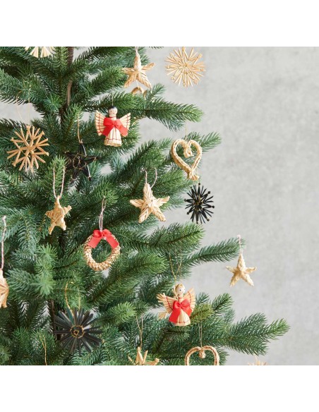 4 décorations coeurs en paille - Rico Design