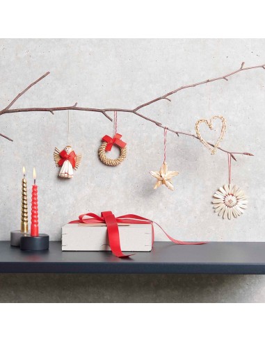 4 décorations coeurs en paille - Rico Design