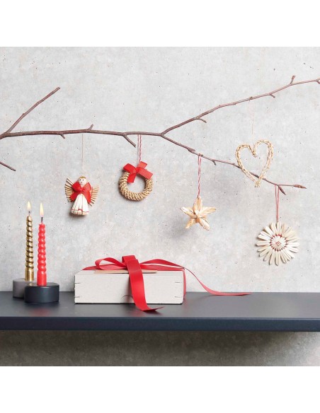 4 décorations coeurs en paille - Rico Design