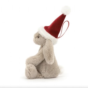 Peluche mini lapin de Noël à accrocher - Jellycat 2