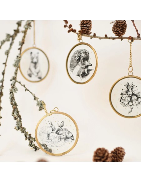 Cadre rond laiton Hérisson (S) - Baubels