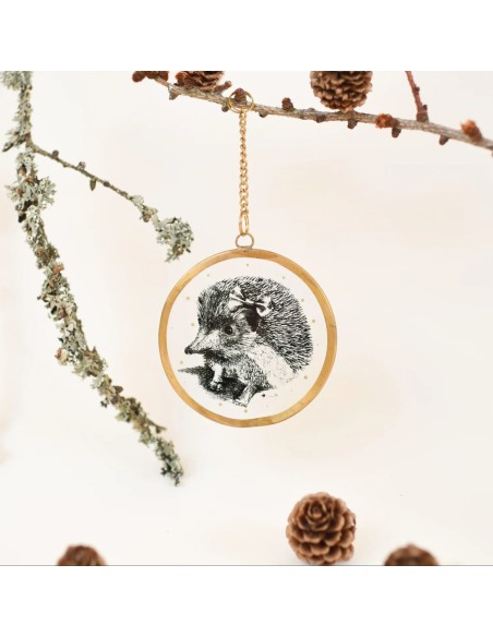 Cadre rond laiton Hérisson (S) - Baubels