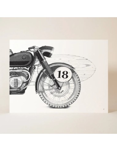 Affiche Moto "surf 18" - Madame Hubert