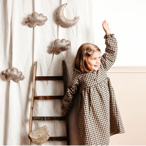 Lune pailletée dorée - Luciole et Petit Pois 2