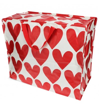 Grand sac de rangement Coeurs rouges - Rex London