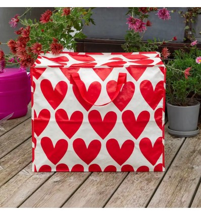 Grand sac de rangement Coeurs rouges - Rex London