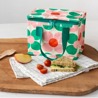 Mini sac isotherme fleurs roses et vertes - Rex