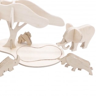 Les animaux de la savane à construire - Manufacture en Famille 2