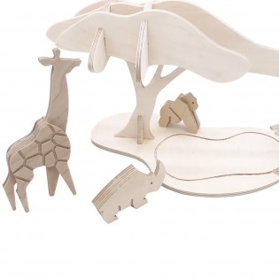 Les animaux de la savane à construire - Manufacture en Famille