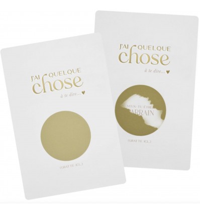 Carte à gratter "Veux tu être parrain" - Zakuw