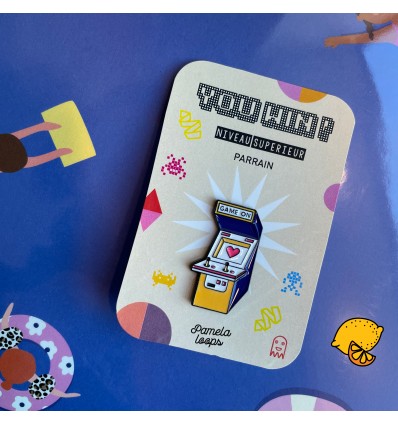 Pin's Parrain Jeu d'arcade - Pamela Loops