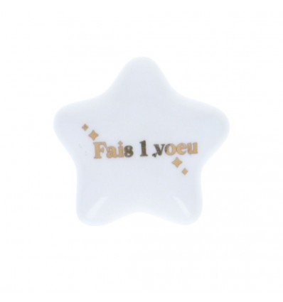Etoile en céramique "Fais un voeu"