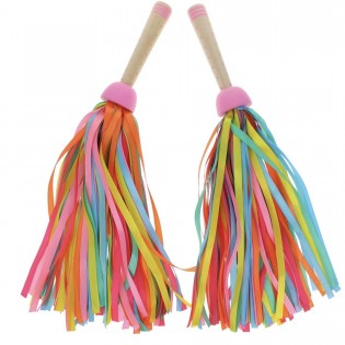 Pompom rubans multicolores 2