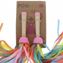 Pompom rubans multicolores
