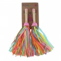 Pompom rubans multicolores
