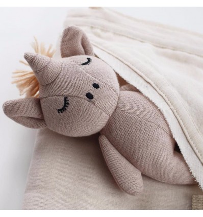 Hochet Licorne rose - Konges Slojd