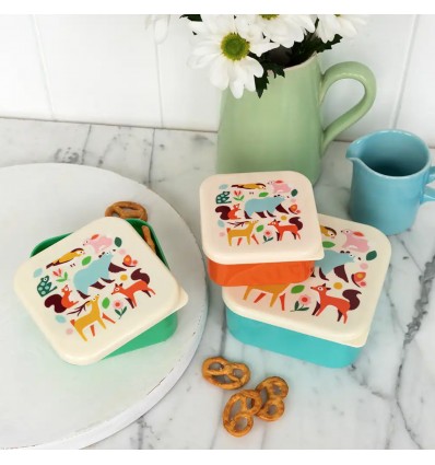 Set de 3 boites à goûter woodland - Rex