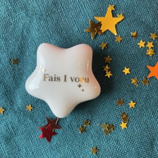 Etoile en céramique "Fais un voeu"