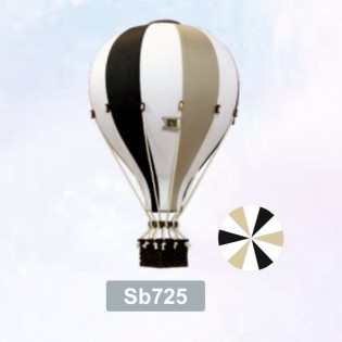 Montgolfière blanc/marron/noir (L) - Superballoon