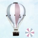 Montgolfière Blanc/rose/bleu (L) - SuperBalloon