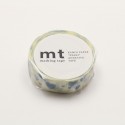 Masking tape heart stamp blue