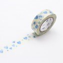 Masking tape heart stamp blue