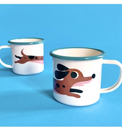 Mug émaillé Teckel Ingela Arrhénius - Omm Design