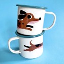 Mug émaillé Teckel Ingela Arrhénius - Omm Design