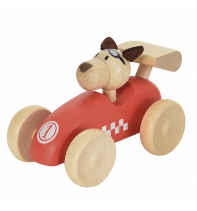 Voiture de course en bois rouge - Egmont Toys