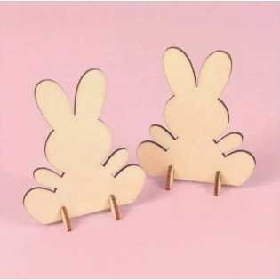 Décoration en bois Lapin