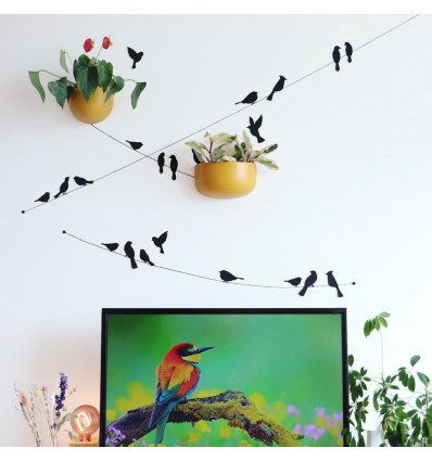 Kit de pliage papier de 22 oiseaux noirs - Assembli