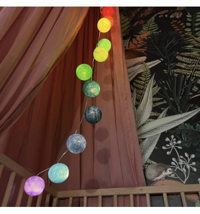Coffret guirlande lumineuse 16 boules Rainbow - La Case de Cousin Paul
