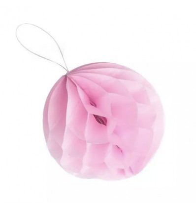8 petites boules alvéolées Rose - Artyfêtes