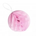 8 petites boules alvéolées Rose - Artyfêtes