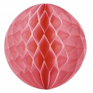 8 petites boules alvéolées Corail - Artyfêtes