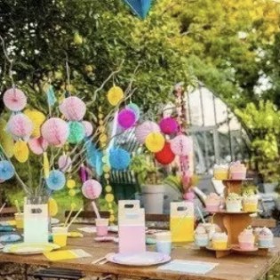 8 petites boules alvéolées Corail - Artyfêtes 2