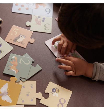 Puzzle j'apprends à compter animaux de la forêt - Filibabba