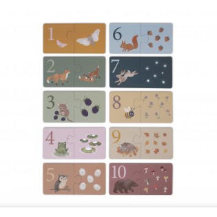 Puzzle j'apprends à compter animaux de la forêt - Filibabba 2