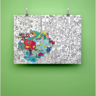 Poster Ferme à colorier - Omy 2