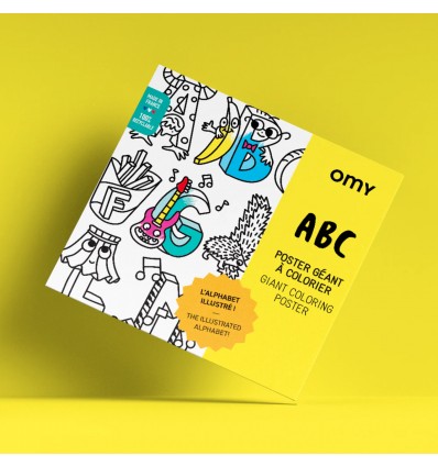 Grand poster ABC à colorier Omy