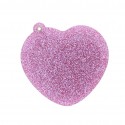 Miroir coeur rose pailleté
