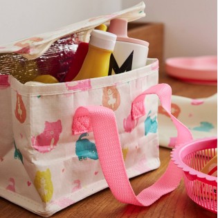 Mini sac isotherme Chat pastel