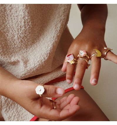 Set de 12 bagues émaillées - Konges Slojd