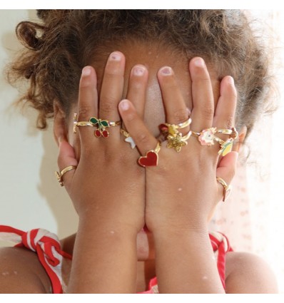 Set de 12 bagues émaillées - Konges Slojd