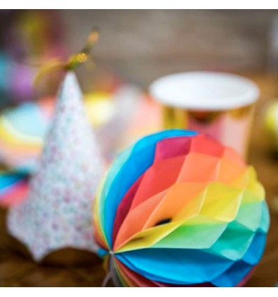 5 boules alvéolées Berlingot 10 cm - Artyfêtes