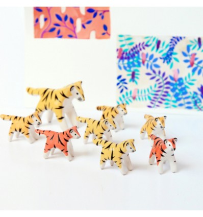 Grand tigre jaune en céramique - Dodo Toucan