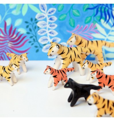 Grand tigre jaune en céramique - Dodo Toucan