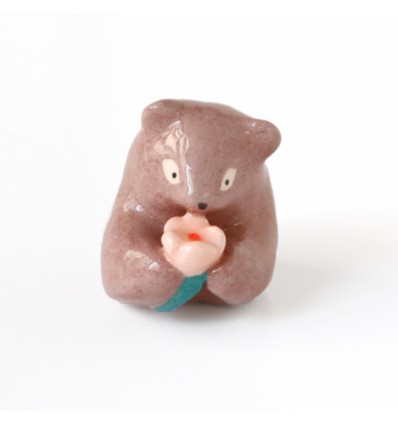 Ours et fleur en céramique - Dodo Toucan